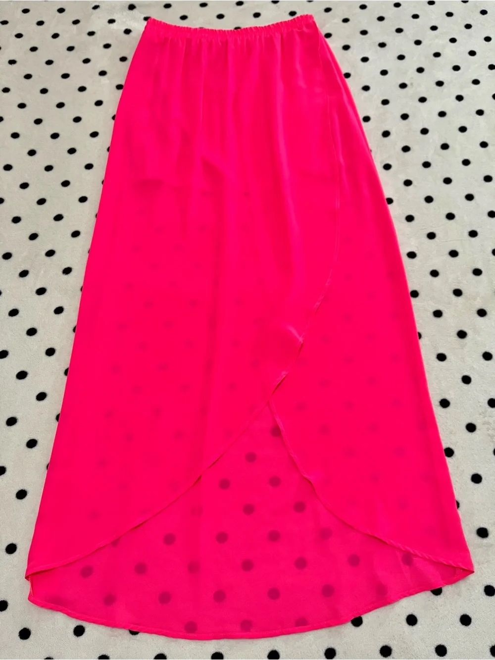 Lush Neon Pink Tulip Maxi Skirt Size M